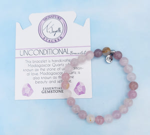 "Unconditional Love" Madagascar Quartz Stacker Bracelet - TJazelle