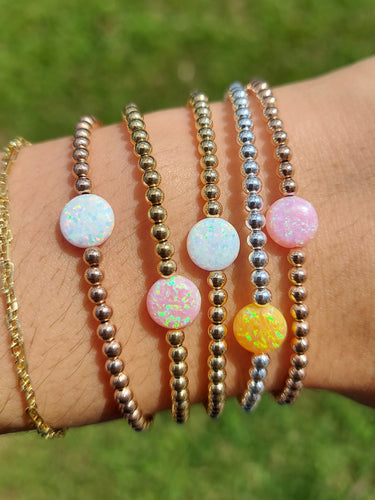 Opal Moon and Star Beaded Bracelet- Our Whole Heart – Marie's Jewelry Store