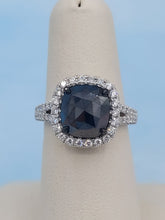 Load image into Gallery viewer, Black Diamond &amp; Diamond Ring - 18K White Gold
