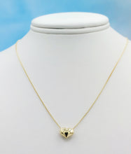 Load image into Gallery viewer, Puffy Heart Adjustable Necklace - 14K White or Yellow Gold