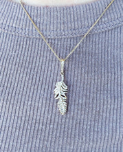 Load image into Gallery viewer, Diamond Feather Pendant