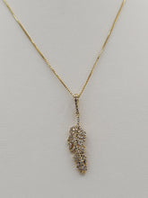 Load image into Gallery viewer, Diamond Feather Pendant