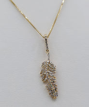 Load image into Gallery viewer, Diamond Feather Pendant