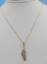 Load image into Gallery viewer, Diamond Feather Pendant