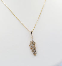 Load image into Gallery viewer, Diamond Feather Pendant