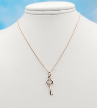 Load image into Gallery viewer, Rose Gold Solid Key Charm &amp; Chain - Rose Gold
