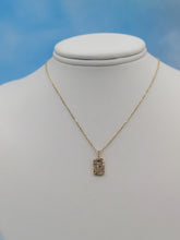 Load image into Gallery viewer, Diamond Dog Tag &amp; Chain - 14K Yellow Gold