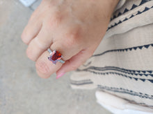 Load image into Gallery viewer, Garnet Ring - Sterling Silver