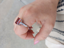 Load image into Gallery viewer, Garnet Ring - Sterling Silver