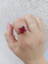 Load image into Gallery viewer, Garnet Ring - Sterling Silver