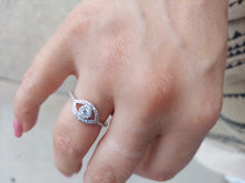 Load image into Gallery viewer, Bling-Bling Evil Eye Ring - Sterling Silver