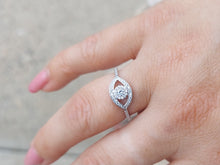 Load image into Gallery viewer, Bling-Bling Evil Eye Ring - Sterling Silver