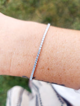 Load image into Gallery viewer, Adjustable CZ Tennis Bracelet - Sterling Silver