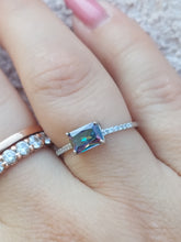 Load image into Gallery viewer, Mystic Topaz Emerald Cut Ring - Sterling Silver
