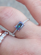 Load image into Gallery viewer, Mystic Topaz Emerald Cut Ring - Sterling Silver