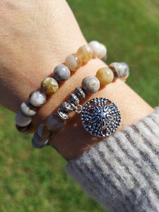 Sand Dollar Beaded Stretch Bracelet