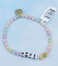 Load image into Gallery viewer, "Hope" with Rainbow Charm Bracelet - Little Words Project