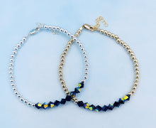 Load image into Gallery viewer, Jet Black “Row of Crystals” Bracelet - Our Whole Heart
