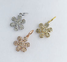 Load image into Gallery viewer, Diamond Flower Charm - 14K Gold