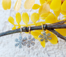 Load image into Gallery viewer, Diamond Flower Charm - 14K Gold