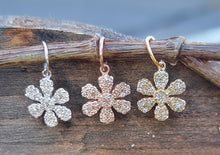 Load image into Gallery viewer, Diamond Flower Charm - 14K Gold