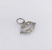 Load image into Gallery viewer, Diamond Lips Charm - 14K White Gold