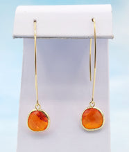 Load image into Gallery viewer, Carnelian - Gemstone Threader Earring