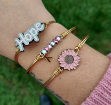 Load image into Gallery viewer, Hope Bangle Bracelet - Breast Cancer Awareness