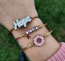 Load image into Gallery viewer, Hope Bangle Bracelet - Breast Cancer Awareness