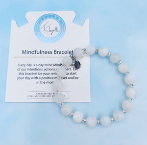 Mindfulness Collection- White Moonstone Gemstone Bracelet