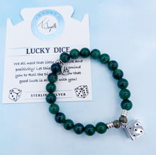 Load image into Gallery viewer, "Lucky Dice" Silver Charm Bracelet - TJazelle