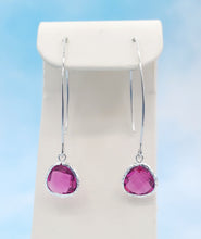Load image into Gallery viewer, Hot Pink - Gemstone Threader Earring