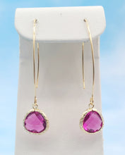 Load image into Gallery viewer, Hot Pink - Gemstone Threader Earring