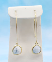 Load image into Gallery viewer, White Howlite - Gemstone Threader Earring