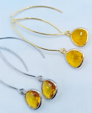 Load image into Gallery viewer, Honey - Gemstone Threader Earring