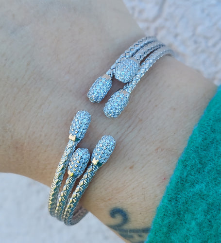 Petite Italian Hook Bangle Bracelets - Sterling Silver – Marie's