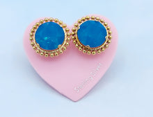 Load image into Gallery viewer, Caribbean Blue Opal Gold Mini Party Bling-JoJoLovesYou