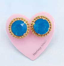 Load image into Gallery viewer, Caribbean Blue Opal Gold Mini Party Bling-JoJoLovesYou