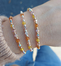 Load image into Gallery viewer, &quot;Sunflower Ombre 2023 Fall Exclusive&quot; Crystal Bracelet - Amanda Style - Marie&#39;s Exclusive Our Whole Heart
