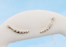 Load image into Gallery viewer, Diamond Curved Trail Stud Earring - 14K