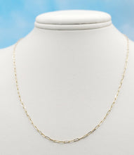 Load image into Gallery viewer, Mini Paperclip Chain - 18" 14K Yellow Gold