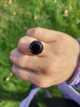 Load image into Gallery viewer, Round Onyx Ring - 14K White Gold - Marie's Custom Design