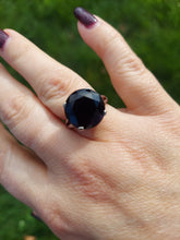 Load image into Gallery viewer, Round Onyx Ring - 14K White Gold - Marie's Custom Design