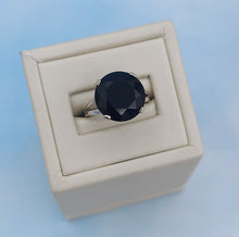 Load image into Gallery viewer, Round Onyx Ring - 14K White Gold - Marie's Custom Design