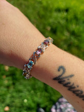 Load image into Gallery viewer, Multi Color CZ XO Bracelet - 925 Sterling Silver