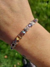 Load image into Gallery viewer, Multi Color CZ XO Bracelet - 925 Sterling Silver