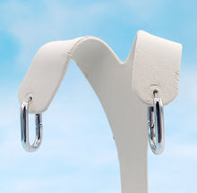 Load image into Gallery viewer, Silver Oval Snap Hoops - Sterling Silver