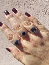 Load image into Gallery viewer, Round Mystic Topaz with Halo Ring - Sterling Silver