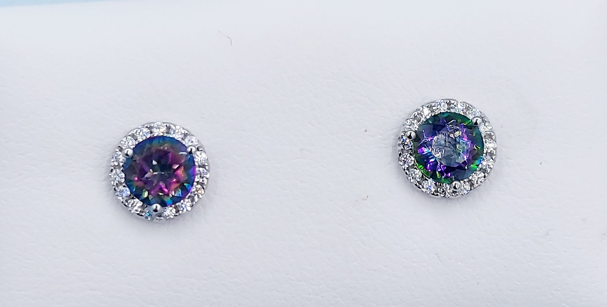 Mystic Topaz Stud outlet Earrings