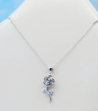Load image into Gallery viewer, Rose Flower Necklace - Sterling Silver